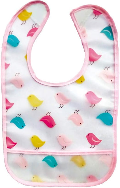 Kit 2 Babadores com Pega migalhas Passarinho - Buba