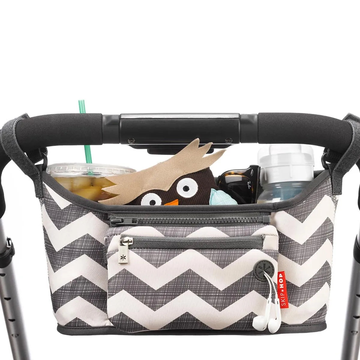 Organizador Para Carrinho De Bebê Chevron Creme E Cinza - Skip Hop