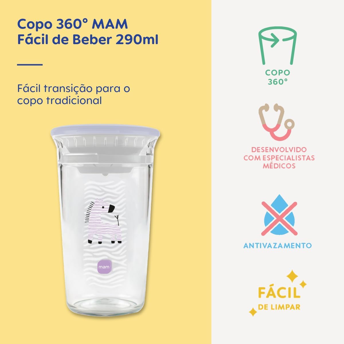 Copo 360 Fácil De Beber - Mam