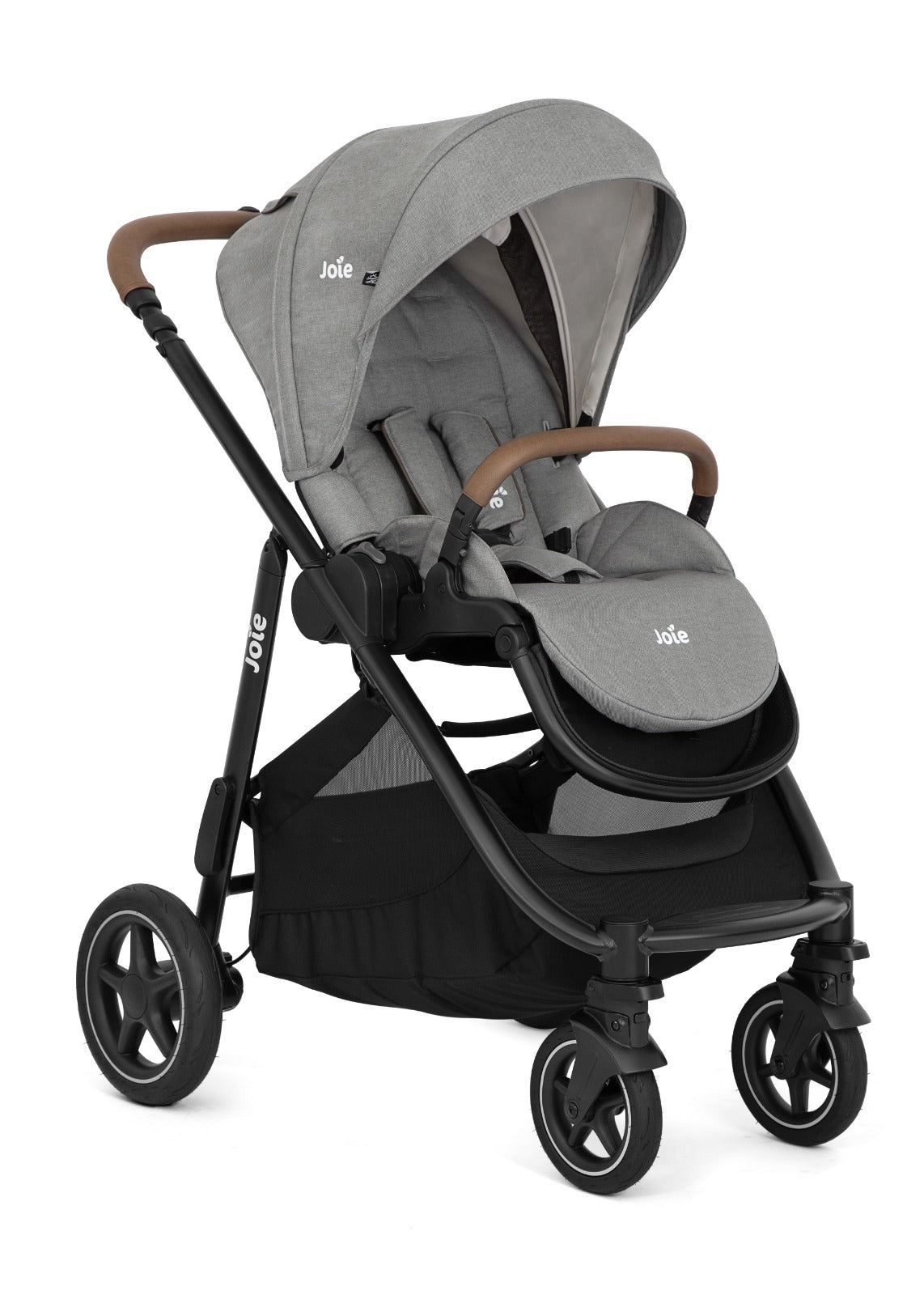 TRIO VERSATRAX-E: CARRINHO, BBC E MOISÉS CINZA PEBBLE - JOIE