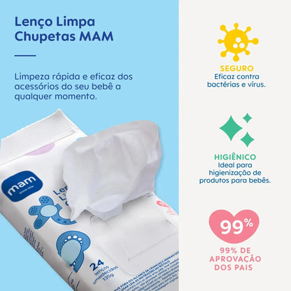 Limpa Chupetas Lenço Umedecido - Mam