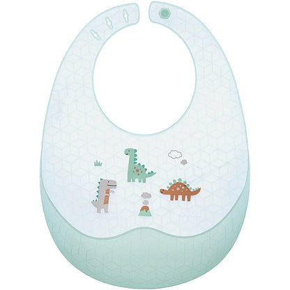 Babador em Silicone com Pega Migalhas e Estojo Magic Dino - Buba