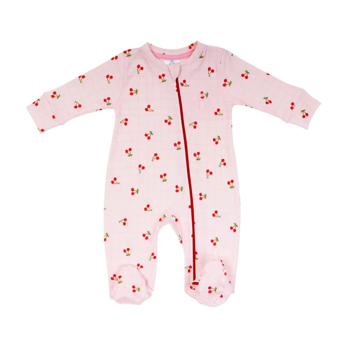 Macacão Bebe em Algodão Egípcio Cereja RN