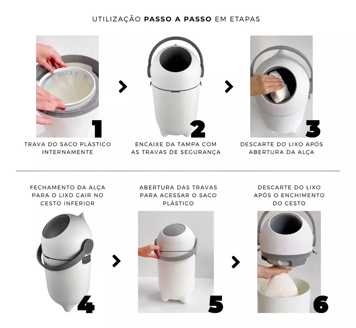 LIXEIRA MÁGICA DE FRALDA ANTIODOR - CLINGO