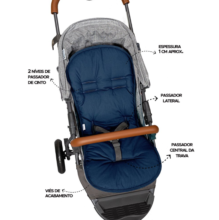 Capa para Carrinho Basic Marinho - Batistela Baby