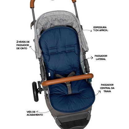 Capa para Carrinho Basic Marinho - Batistela Baby