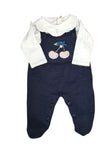 Kit Toureiro e Manta Tricot Bebê Isabel Azul Marinho - Mini Lady Mini Lord
