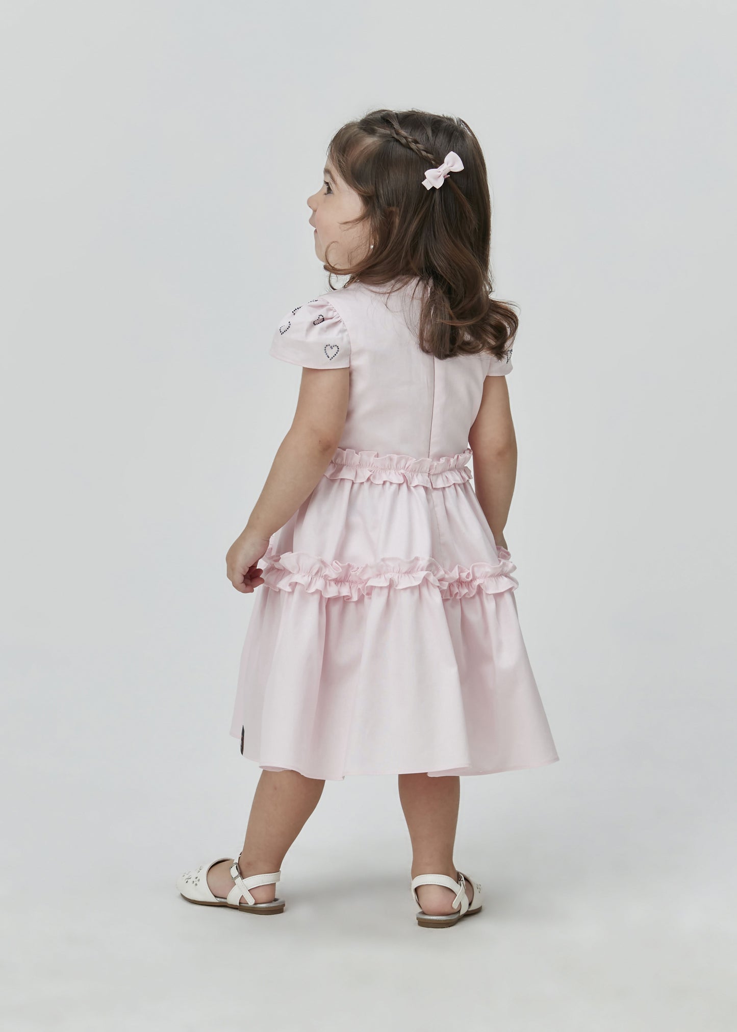 Vestido Midi Rosa Claro - Um Mais Um