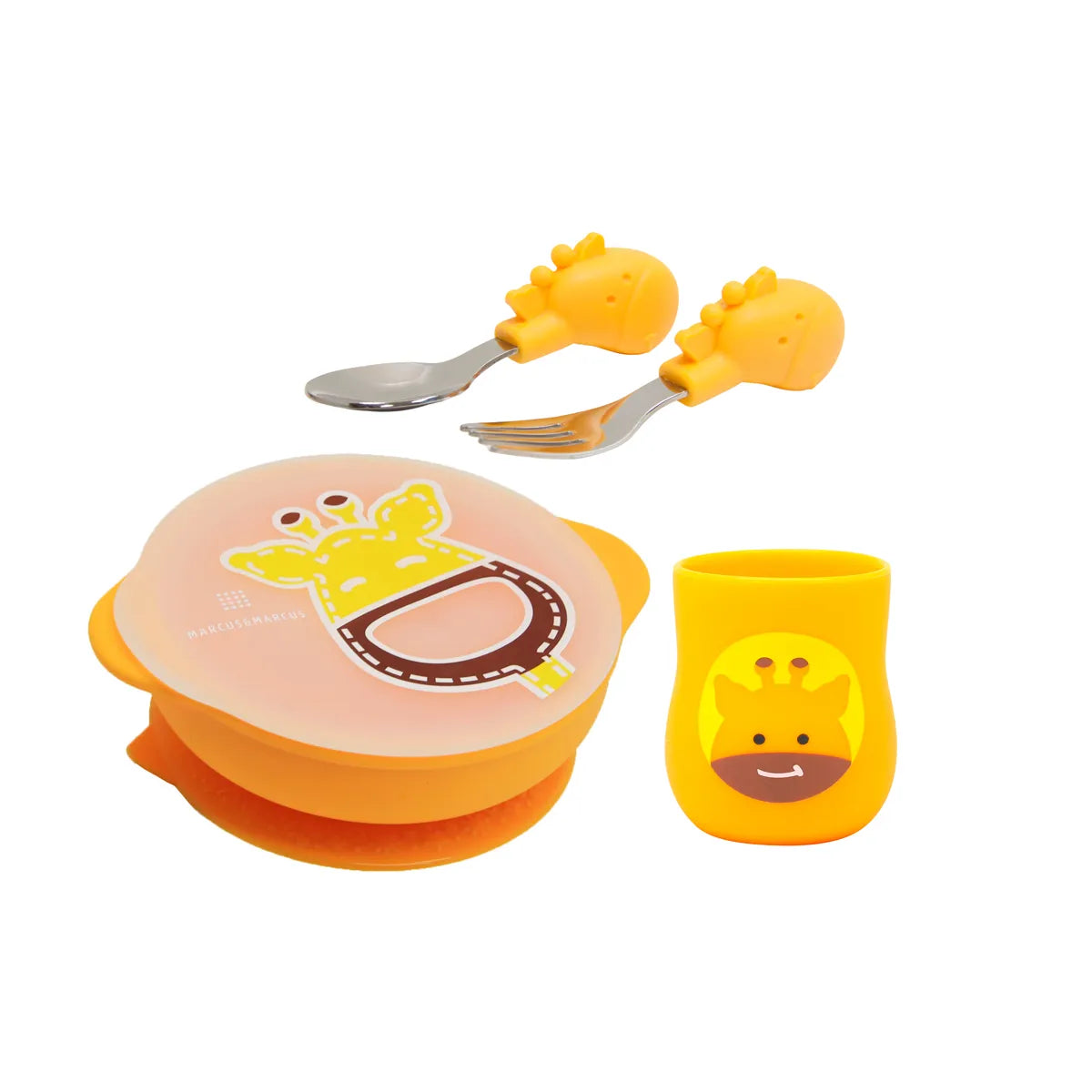 Kit de Alimentação com Copo Anatômico Girafa Lola - Marcus & Marcus