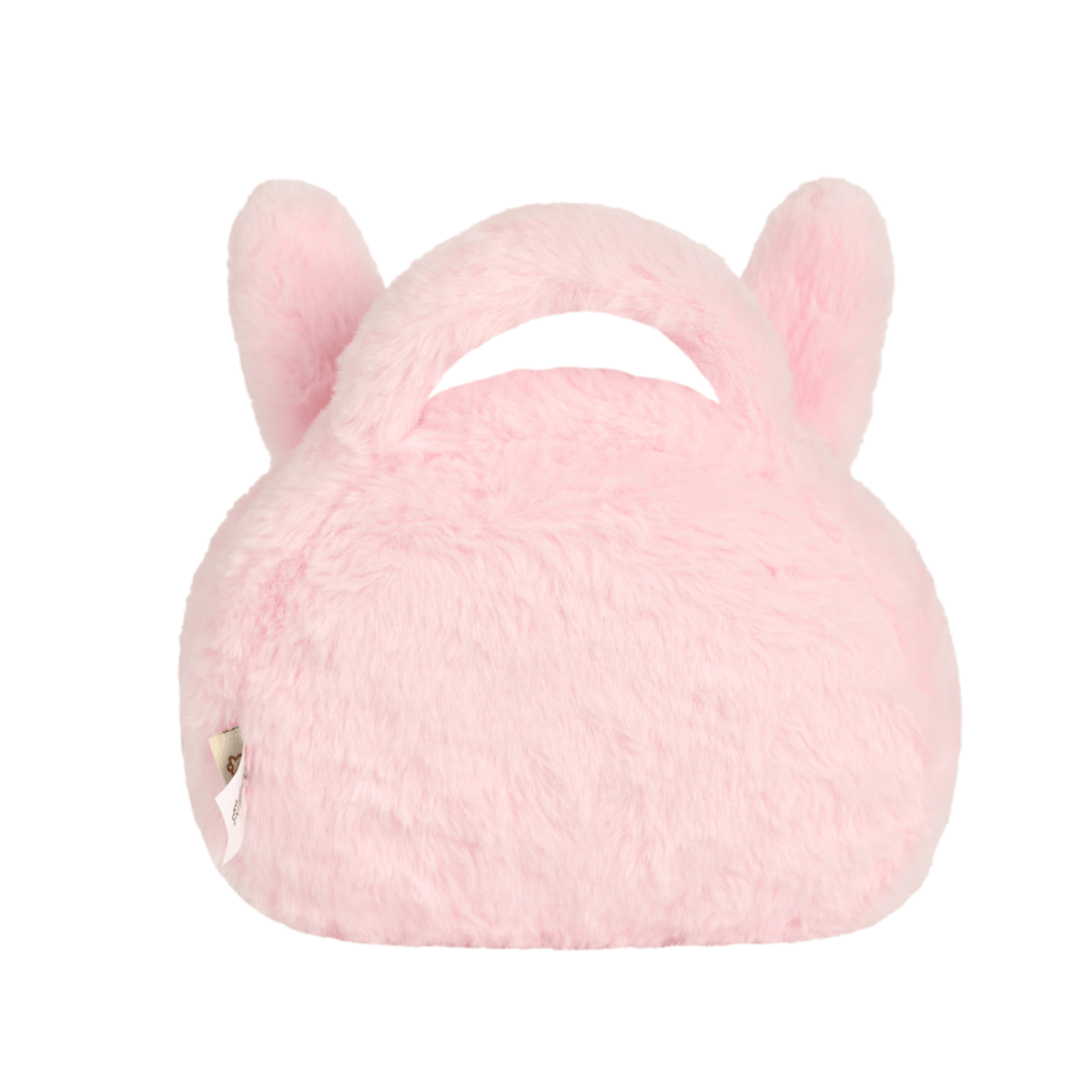 Bolsa Plush Coelha Rosa com Laço e Alça de Mão - Metoo