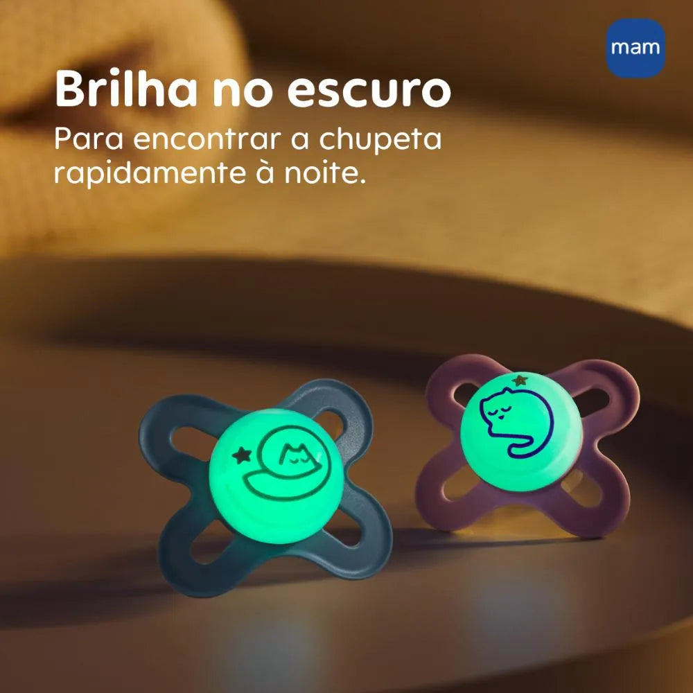 Chupeta Start Night 0-2 Meses Embalagem Unitária Lilás- Mam