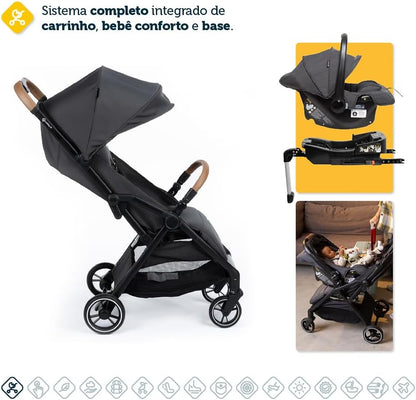 Carrinho Pact Pro Travel System Chumbo Shale - Joie