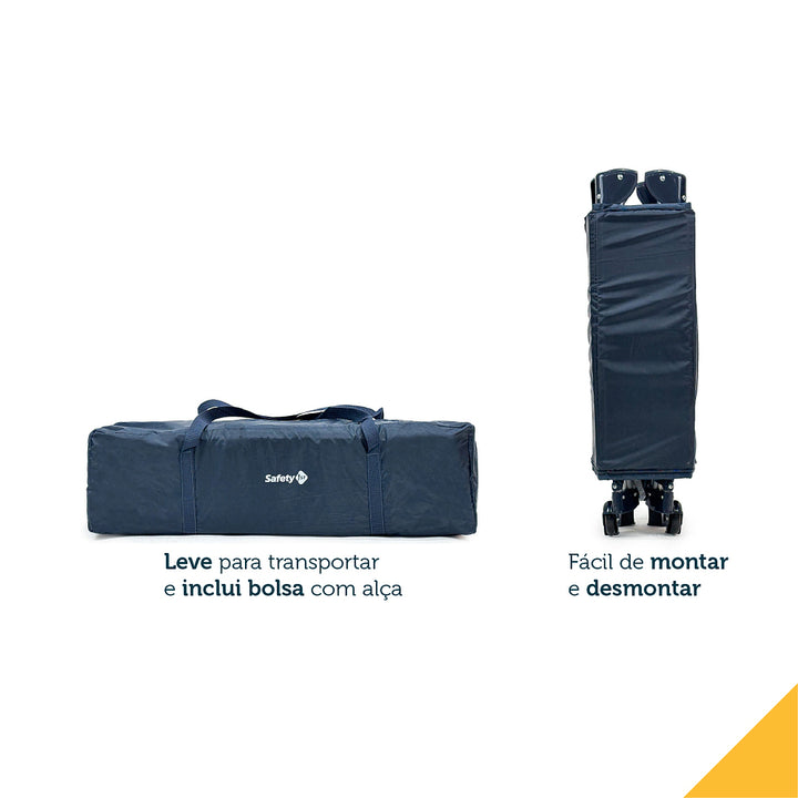 Berço Mini Play 1t Net Blue - Safety