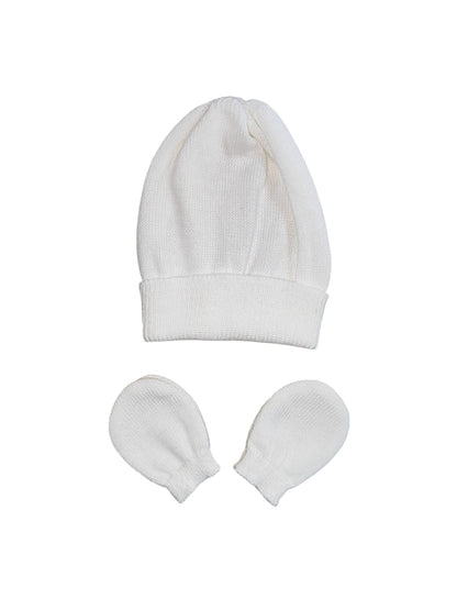 Kit toureiro e Manta Tricot Bebê Branco Unissex - Mini Lady Mini Lord