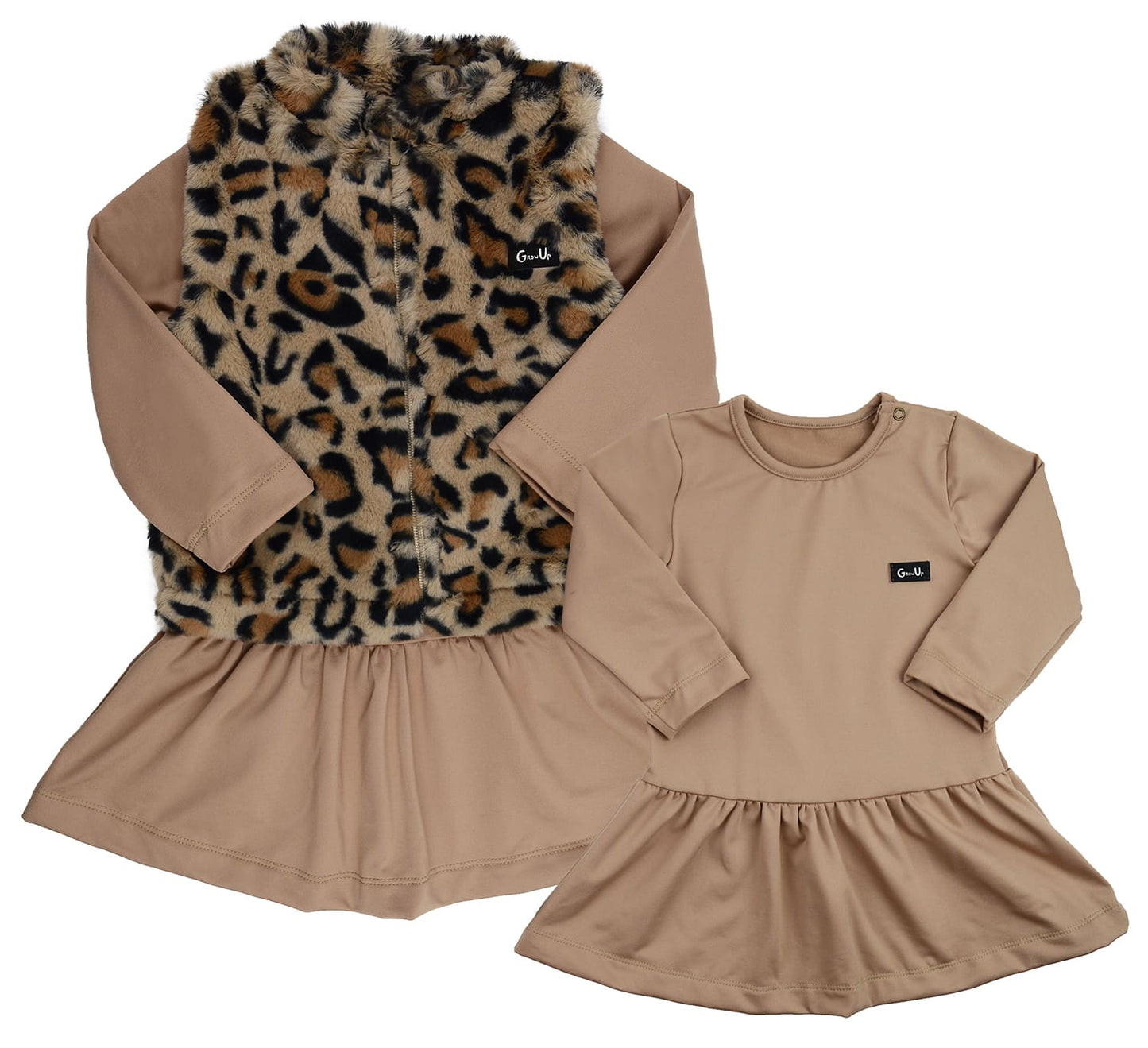 Vestido com Colete Marrom - Grow Up