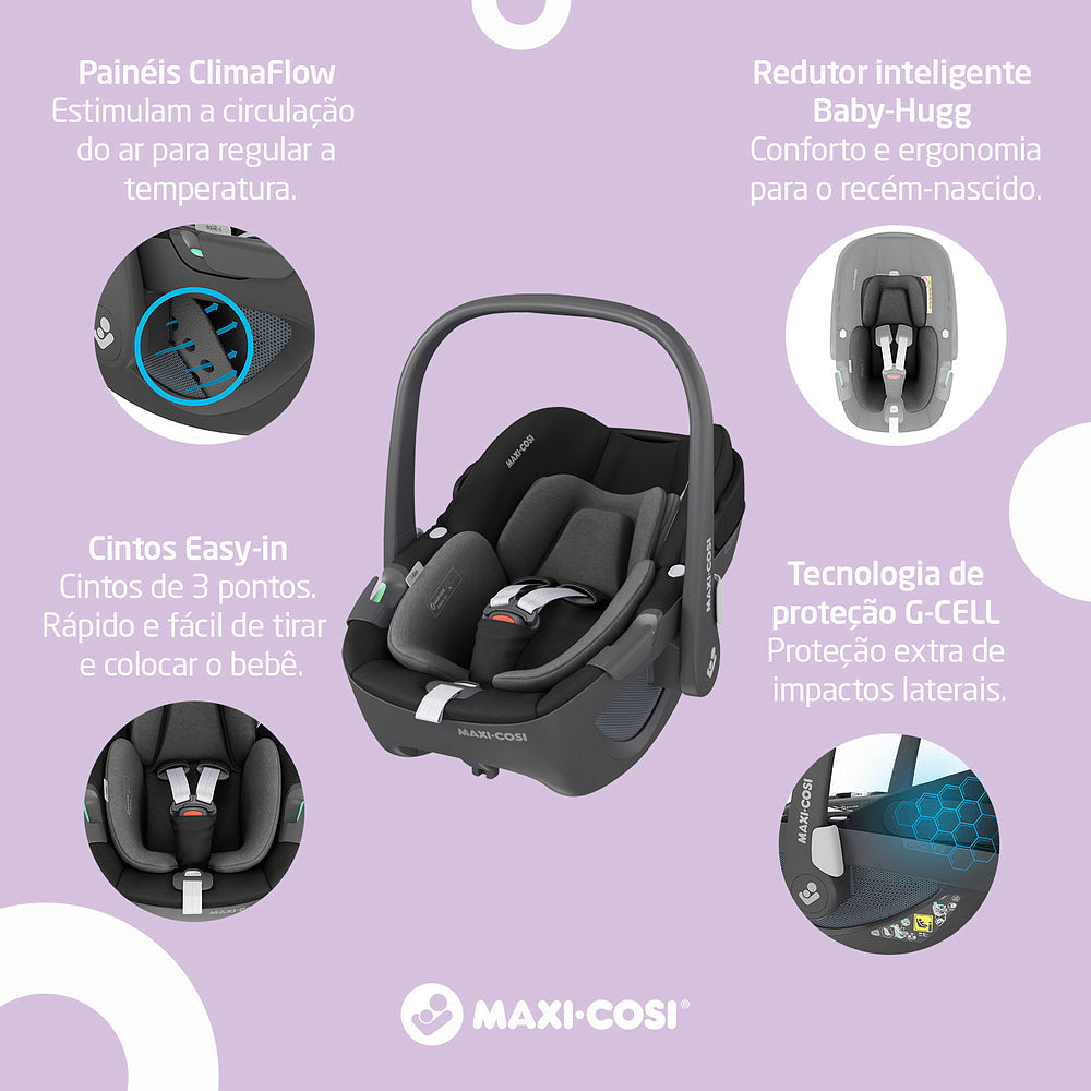 BEBÊ CONFORTO PEBBLE 360 + BASE FAMILY FIX 360 - MAXI-COSI