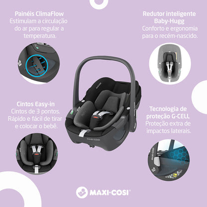BEBÊ CONFORTO PEBBLE 360 + BASE FAMILY FIX 360 - MAXI-COSI