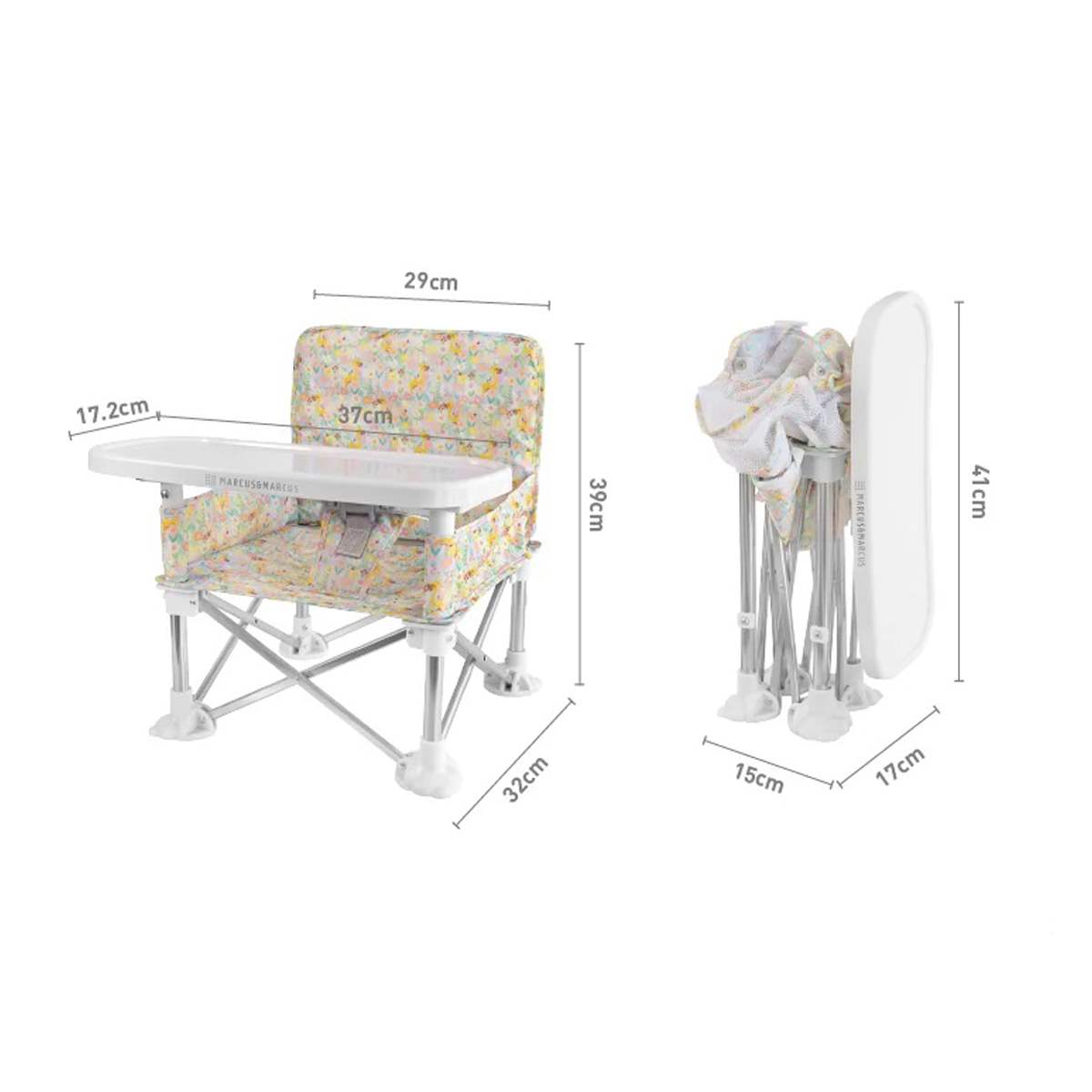 Cadeira Baby Outdoor  Dobrável Rosa Até 15 Kg - Marcus e Marcus