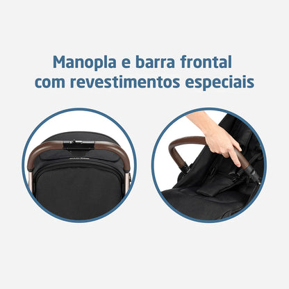 Carrinho Eva³ Essential Black Champagne - Maxi-Cosi