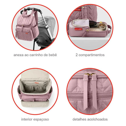 Mochila Maternidade Forma Lilás Rosado - Skip Hop