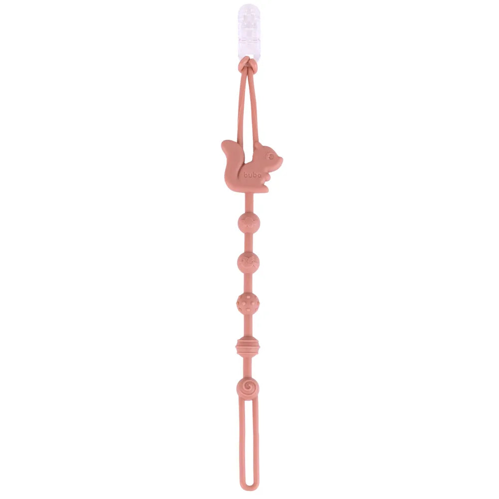 Prendedor De Chupeta Em Silicone Cloudy Esquilo - Buba