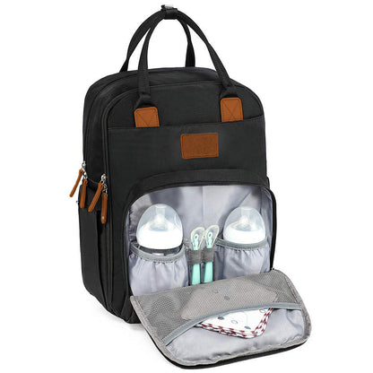 Mochila de Maternidade Alice Preta - Laço Bebê