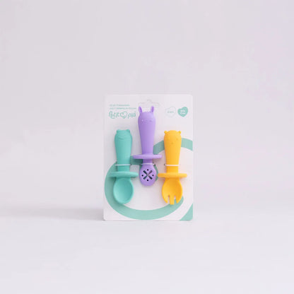 Kit De Treinamento Com 3 Talheres De Silicone - Petit Pia