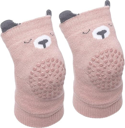 Joelheira Antiderrapante Urso Rosa - Buba