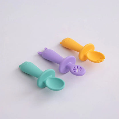 Kit De Treinamento Com 3 Talheres De Silicone - Petit Pia