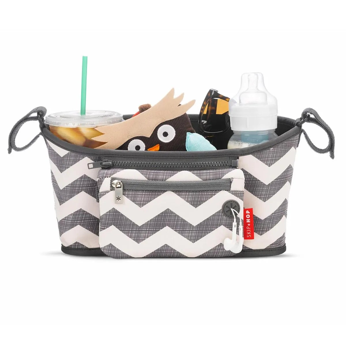Organizador Para Carrinho De Bebê Chevron Creme E Cinza - Skip Hop