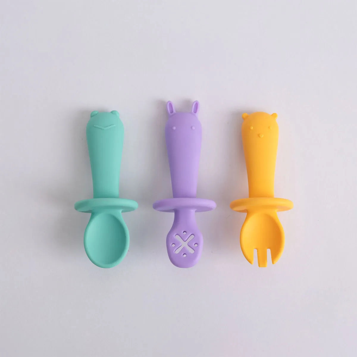 Kit De Treinamento Com 3 Talheres De Silicone - Petit Pia