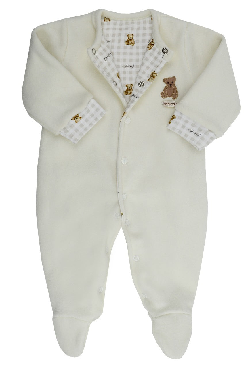 Macacão Forrado Bear Hug Creme - Grow Up