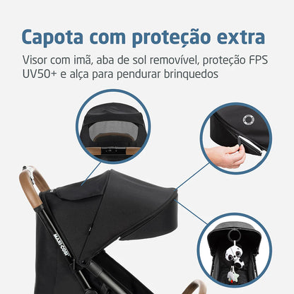 Carrinho Eva 3 Essential Black - Maxi-cosi