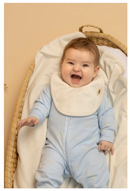 Babador Baby 100% Algodão Pima Off-White - Pima Lima