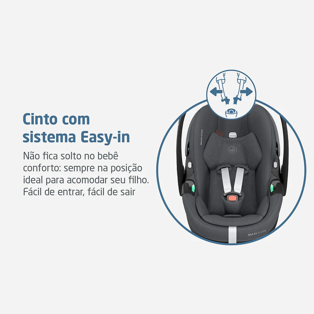 Bebê Conforto Pebble Pro Com Base Familyfix 360 Pro² Graphite - Maxi Cosi