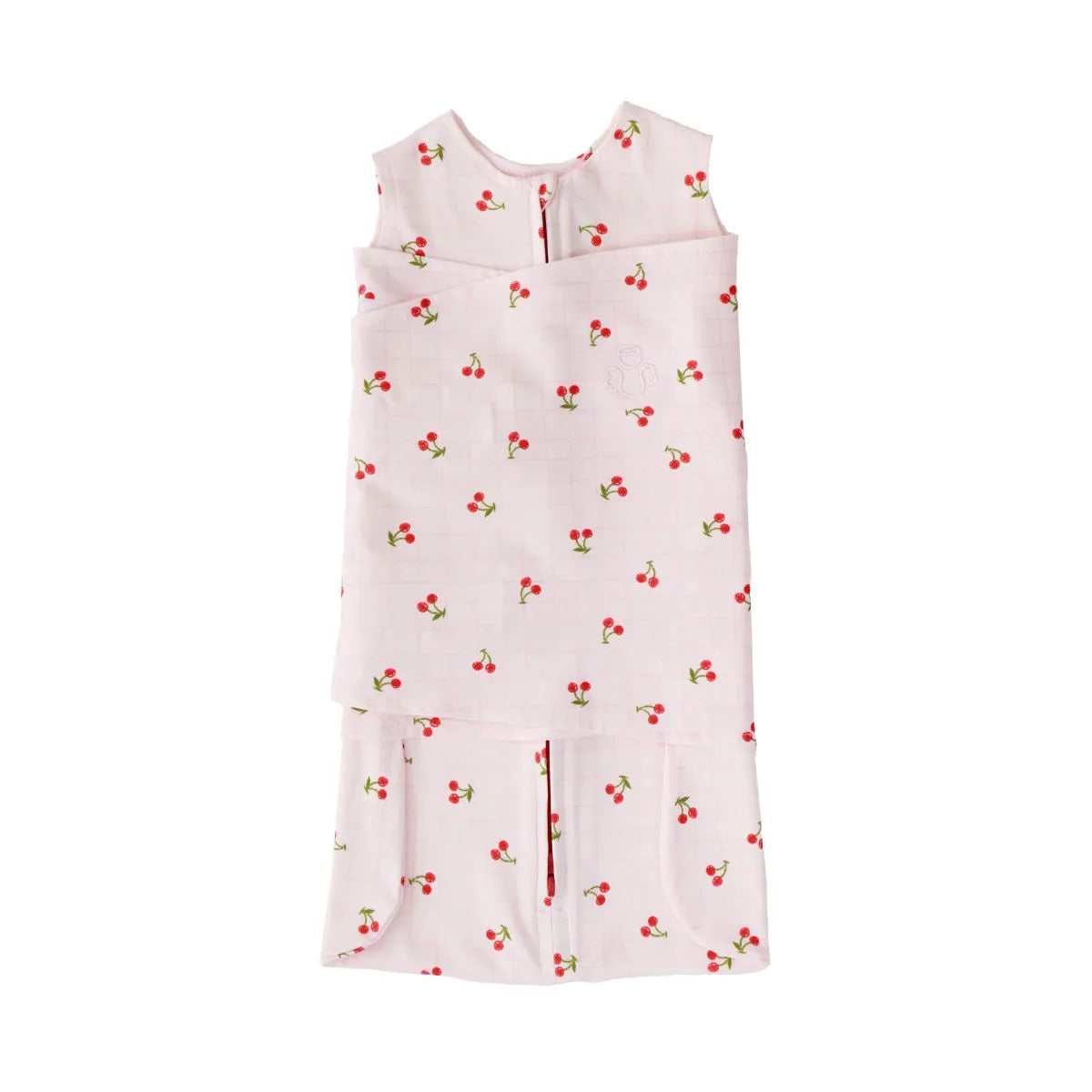 SACO DE DORMIR SWADDLE EM ALGODÃO EGÍPCIO CEREJA - CASULO DE ANJO