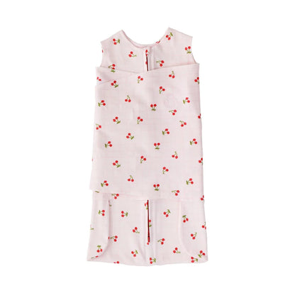 SACO DE DORMIR SWADDLE EM ALGODÃO EGÍPCIO CEREJA - CASULO DE ANJO
