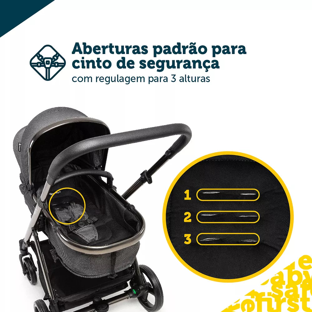 ALMOFADA PARA CARRINHO SAFECOMFORT DUPLA FACE PRETA - SAFETY 1st