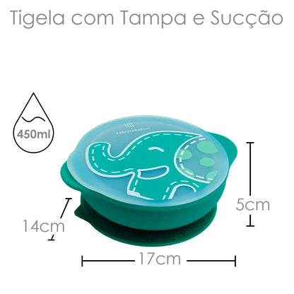 Tigela Com Sucção E Tampa - Marcus E Marcus - Eo