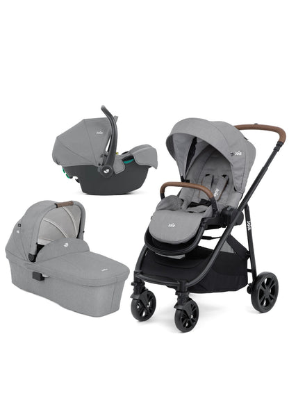 TRIO VERSATRAX-E: CARRINHO, BBC E MOISÉS CINZA PEBBLE - JOIE