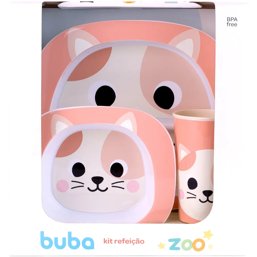 Kit Refeição Buba Zoo Gato - Buba