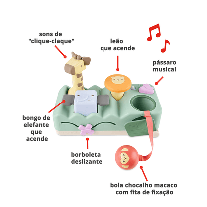 Brinquedo Musical Percussão Animais Geométricos - Sikp Hop