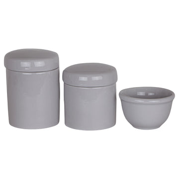 KIT DE HIGIENE 3 PC - cinza