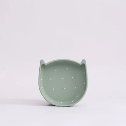 Kit Alimentacao 6 Pcs Prato, Copo, Babador 3 Colheres Verde - Petit Pia