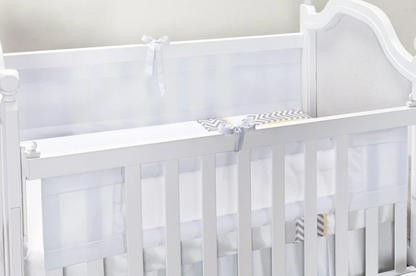 Tela Respirável para Berço 2 Peças Branco - Batistela Baby