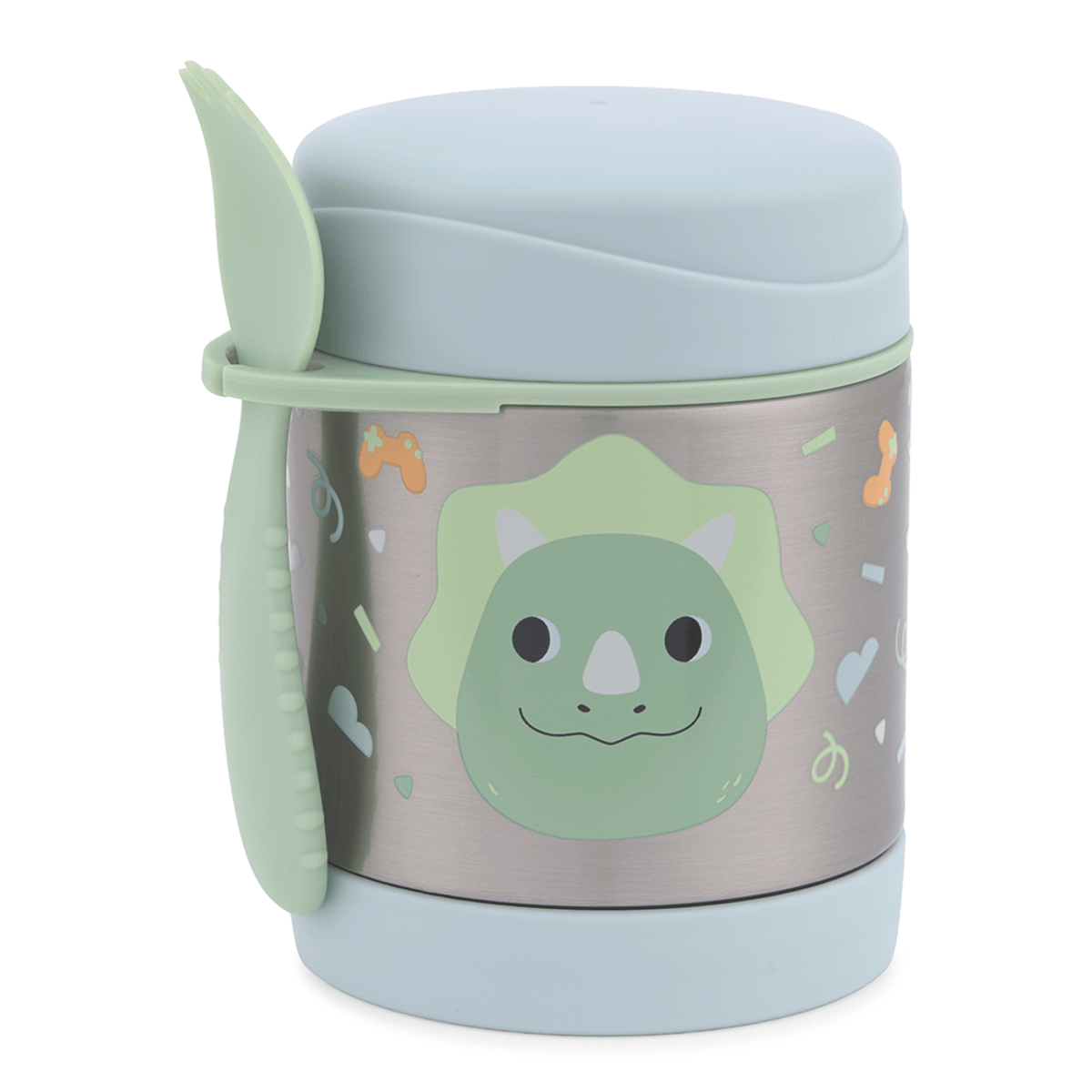 Pote Térmico Com Talher Besties Dino  - Sikp Hop