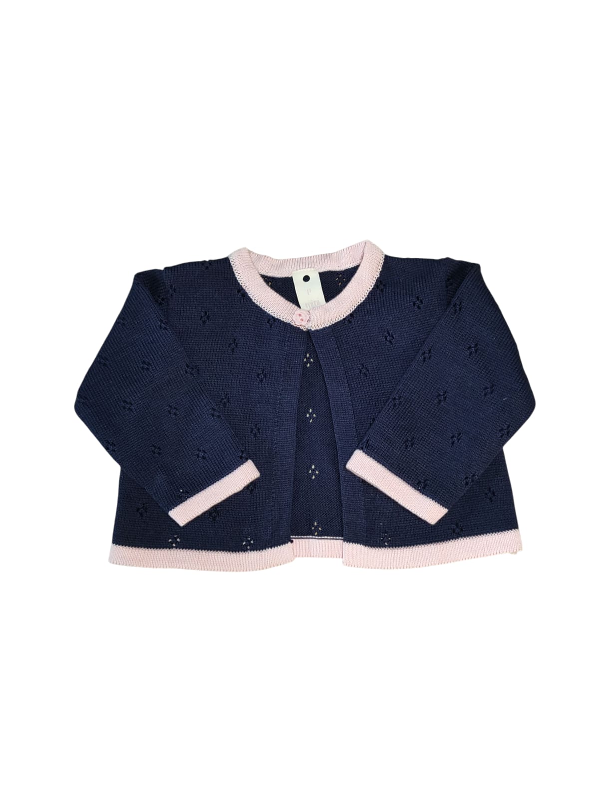 Kit Toureiro e Manta Tricot Bebê Isabel Azul Marinho - Mini Lady Mini Lord