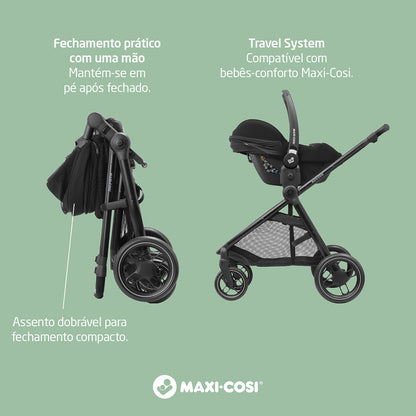 Carrinho Anna³ Essencial Black - Maxi-Cosi