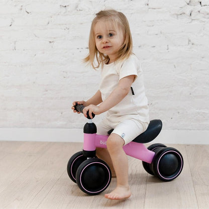 Bicicleta De Equilíbrio 4 Rodas Rosa - Buba