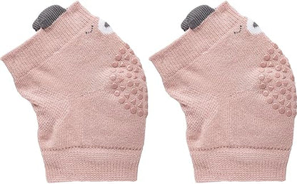 Joelheira Antiderrapante Urso Rosa - Buba